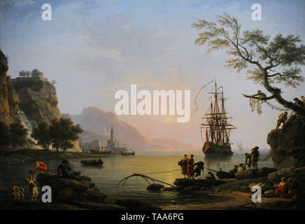 Claude Joseph Vernet (1714-1789). Französische Maler. Morgen, 1774. National Museum. Warschau. Polen. Stockfoto