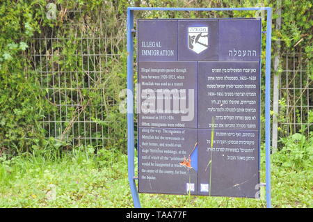 Safari Disaster Memorial (1985), Metula, Israel Stockfoto