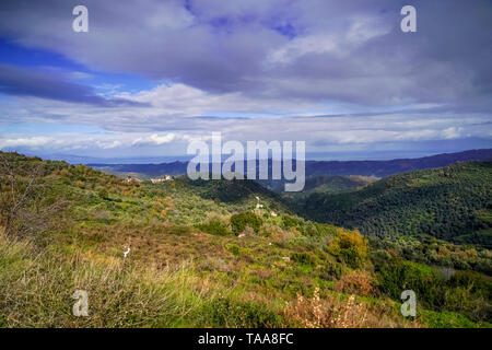 Dramatische winter Berglandschaft Szene auf Kreta, Griechenland Stockfoto