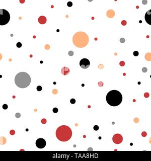 Gefleckte Textur - nahtlose Polka Dot Kreise vector Hintergrund. Stock Vektor