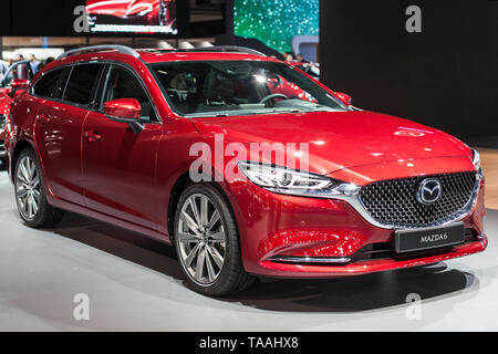 Barcelona, Spanien - 19. Mai 2019: Mazda 6 Kombi auf Automobil 2019 in Barcelona in Barcelona, Spanien. Stockfoto