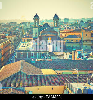 Die Altstadt von Catania, Sizilien, Italien. Retro Style Bild Stockfoto