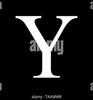 Upsilon griechische Zeichen Stock Vektor