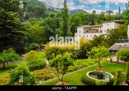 Blick auf La Granja de Esporles das Museum von Tradition und Geschichte von Mallorca, Museum auf den Spuren der kulturellen Geschichte der Region im 17. Jahrhundert mano Stockfoto