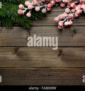 aus Holz Weihnachten Hintergrund Stockfoto