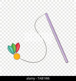 Haustier Katze Spielzeug Symbol, Cartoon-Stil Stock Vektor