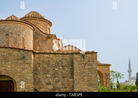 Panayia Kanakaria 6. Jahrhundert Byzantinische Kloster Kirche und Moschee in Lythrangomi, Insel Zypern Stockfoto