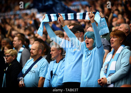 Manchester City Fans - Manchester City v Watford, die Emirate FA-Cup, Wembley Stadion, London - 18 Mai 2019 Editorial nur verwenden Stockfoto