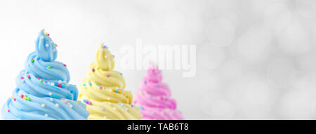Bunte Softeis banner Stockfoto