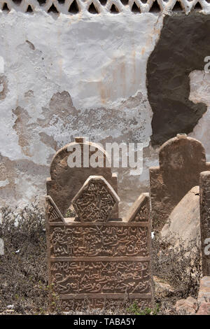 Oman und Dhofar region, Hauptstadt von Salalah. Alten Friedhof neben Bin Ali Grab. Stockfoto