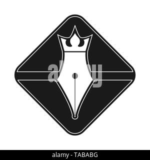 Royal Feder. Abstrakte stilistische Bild für Logo oder Marke, für Symbol, Design oder Dekoration Stock Vektor