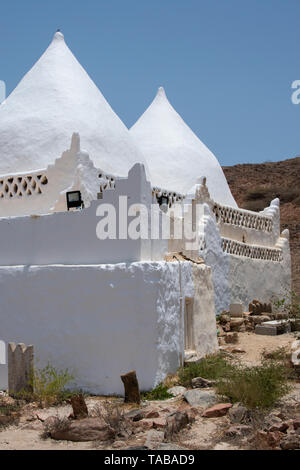 Oman und Dhofar region, Hauptstadt von Salalah. Historische Bin Ali Grab, traditionellen arabischen Architektur. Stockfoto
