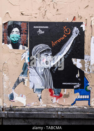 Street-Art in Paris, Frankreich Stockfoto