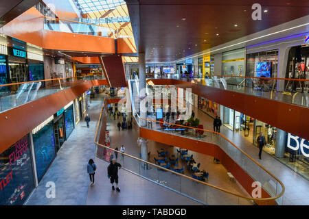 East Side Mall, Tamara Danz Straße, Friedrich Grove, Berlin, Deutschland, Tamara-Danz-Straße, Friedrichshain, Deutschland Stockfoto