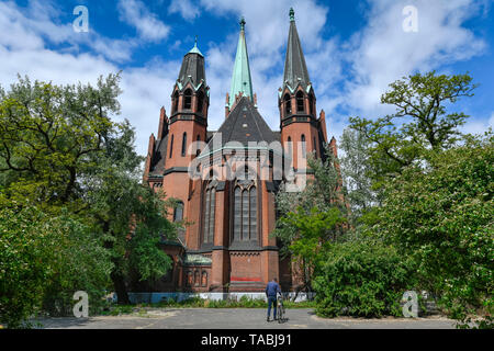 Ev Apostel Paulus Kirche, der Schönheit der Akazienstrasse, Berg, Berlin, Deutschland, Ev. Apostel-Paulus-Kirche, Akazienstraße, Schöneberg, Deutschland Stockfoto