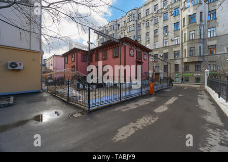 Moskau, Russland - 23. März 2019: Kaloshin pereulok Lane Stockfoto