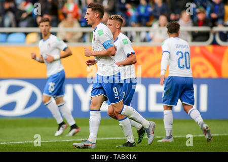 Gdynia, Polen, 23. Mai 2019, Andrea Pinamonti (c) während des Spiels Mexiko v Italien - FIFA U-20 WM Polen 2019, Gdynia, Polen, Kredit: Tomasz Zasinski/Alamy leben Nachrichten Stockfoto