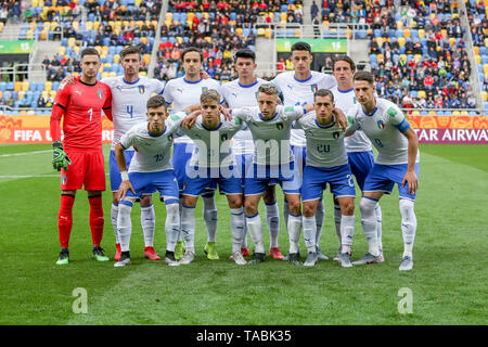 Gdynia, Polen, 23. Mai 2019, Team Italien während der Präsentation vor dem Match Mexiko v Italien - FIFA U-20 WM Polen 2019, Gdynia, Polen, Kredit: Tomasz Zasinski/Alamy leben Nachrichten Stockfoto