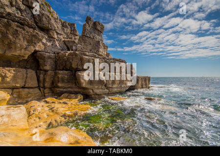 Winspit Steinbruch in der Nähe von Worth Matravers, Dorset, Großbritannien Stockfoto