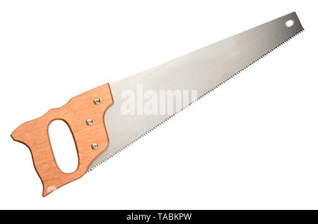 Handsäge isolierten auf weißen Hintergrund Stockfoto
