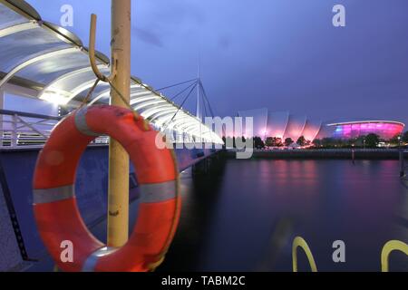 Glasglow SEC Armadillo bei Nacht Stockfoto