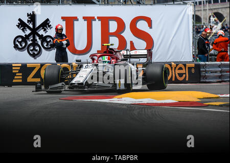 Monte Carlo / Monaco - 23/05/2019 - 99 Antonio Giovinazzi (ITA, Alfa Romeo, C38) während des RP2 vor der 2019 beim Grand Prix von Monaco Stockfoto