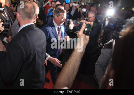 Brexit Party Rally in London Olympia am 21. Mai 2019 vor den europäischen Wahlen Abstimmung am 23. Mai Stockfoto