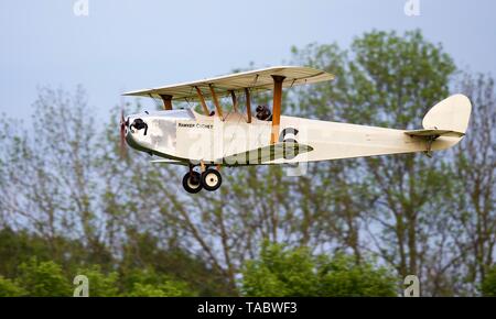 1924 Hawker Cygnet "G-CAMM" (Nachbau) an der Shuttleworth abend Airshow am 18. Mai 2019 Stockfoto