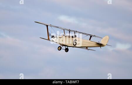 1924 Hawker Cygnet "G-CAMM" (Nachbau) an der Shuttleworth abend Airshow am 18. Mai 2019 Stockfoto