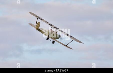 1924 Hawker Cygnet "G-CAMM" (Nachbau) an der Shuttleworth abend Airshow am 18. Mai 2019 Stockfoto