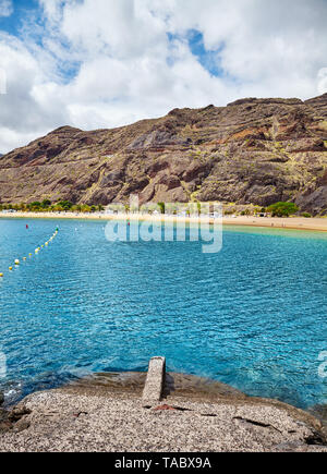 Playa de Las Teresitas Strand in San Andres, Teneriffa, Spanien. Stockfoto