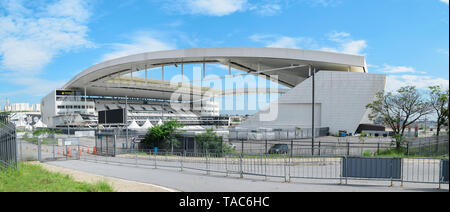 Sao Paulo SP, Brasilien - 07. März 2019: Arena Korinther Stadion auch als Itaquerao, Itaquera Bezirk bekannt. Panoramablick auf das Stadion von Sport Cl Stockfoto