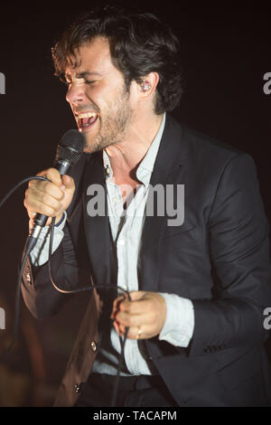 Glasgow, UK. 23. Mai 2019. Jack Savoretti im Konzert an der 02 Akademie in Glasgow. Credit: Colin Fisher/Alamy leben Nachrichten Stockfoto