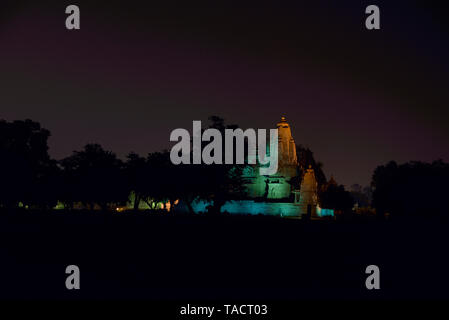 Lakshmana Tempel, Khajuraho, Madhya Pradesh, Indien, Asien Stockfoto