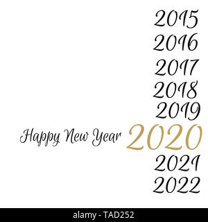 Frohes Neues Jahr 2020 Grußkarten Stockfoto