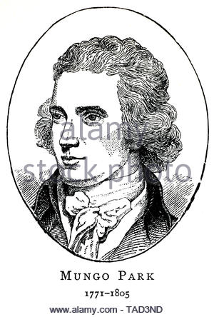 Mungo Park Portrait, 1771-1806, war ein schottischer Explorer von West Afrika Stockfoto