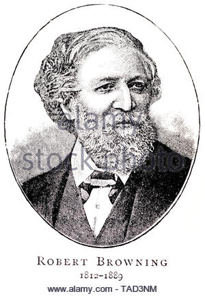 Robert Browning Porträt, 1812 - 1889, war ein englischer Dichter und Dramatiker Stockfoto