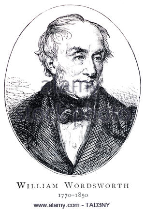 William Wordsworth Porträt, 1770 - 1850, war ein englischer Dichter der Romantik Stockfoto