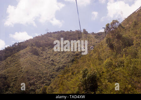 Caracas, Venezuela, Seilbahn der Seilbahn in der Station. Avila Berg. Freitag, 8. August 2008 Stockfoto