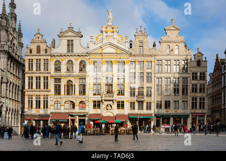 Belgien, Brüssel, Grand Place, Guild Houses Stockfoto