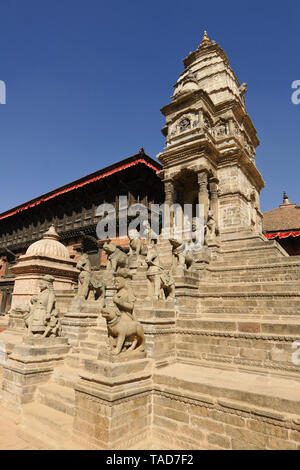 Siddhi Lakshmi Mandir (Lohan Dega, Stone Temple), Durbar Square, Bhaktapur, Tal von Kathmandu, Nepal Stockfoto