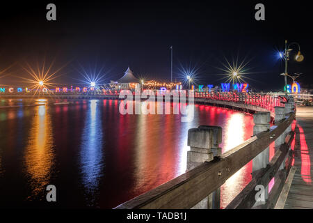 Le Brücke Ancol Strand Jakarta Utara Indonesien Stockfoto