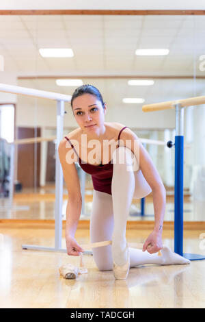 Ballet Dancer auf Schuhe Stockfoto