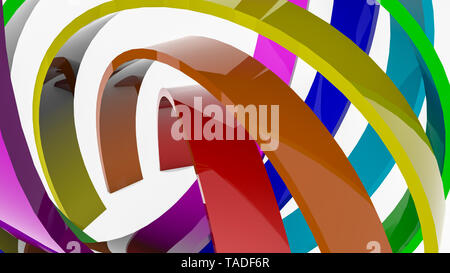 Hintergrund von mehrfarbigen Streifen. Abstrakte rainbow Abbildung. 3D-Rendering Stockfoto