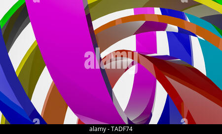 Hintergrund von mehrfarbigen Streifen. Abstrakte rainbow Abbildung. 3D-Rendering Stockfoto