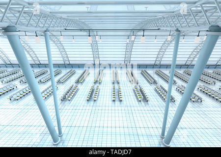 Gerenderten 3D-Illustration, Architektur Visualisierung eines Flughafens Stockfoto