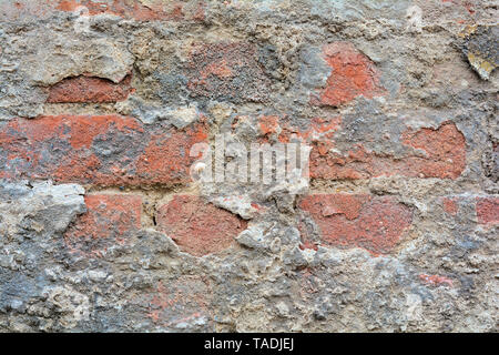 Abblätternden Putz auf der Fassade eines Hauses Stockfoto