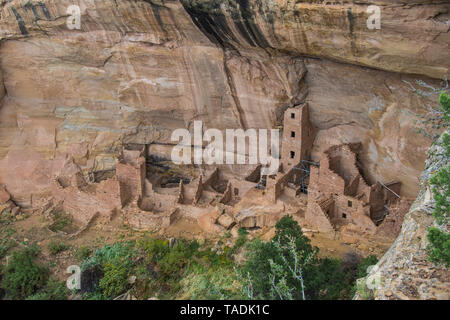 USA, Colorado, Mesa Verde National Park Square Tower House Stockfoto