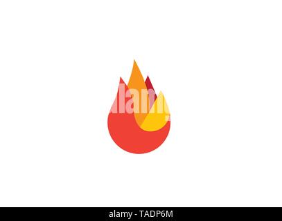 Abstrakte Feuer Flamme Logo Stock Vektor