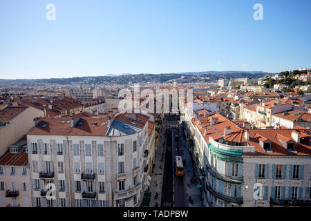 Frankreich, Nizza, Blick auf die Stadt von oben Stockfoto